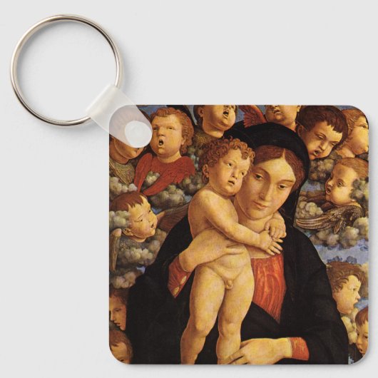 Madonna van de Cherubijnen van Andrea Mantegna Sleutelhanger (Voorkant)