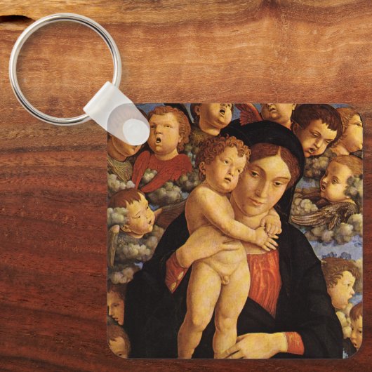 Madonna van de Cherubijnen van Andrea Mantegna Sleutelhanger (Voorkant)