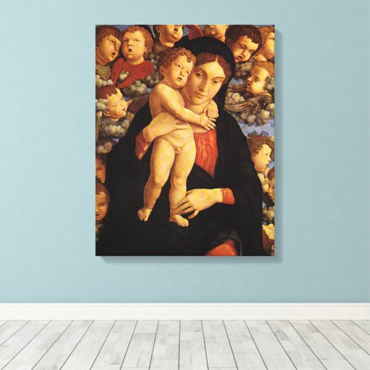 Madonna van de Cherubim door Andrea Mantegna Canvas Afdruk (Insitu (Houten vloer))