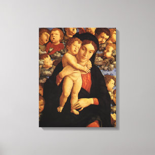 Madonna van de Cherubim door Andrea Mantegna Canvas Afdruk