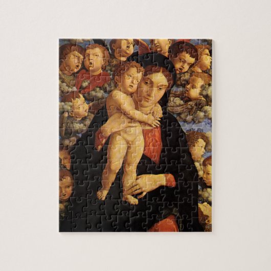 Madonna van de Cherubim door Andrea Mantegna Legpuzzel (Verticaal)
