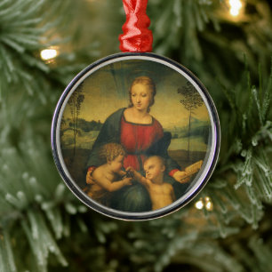 Madonna van de distelvink van Rafaël Sanzio Metalen Ornament