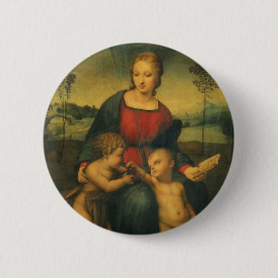 Madonna van de distelvink van Rafaël Sanzio Ronde Button 5,7 Cm