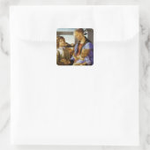 Madonna van de Eucharist Vierkante Sticker (Tas)