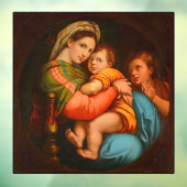 Madonna van de fauteuil Raphael 1895 Raamsticker (Vel 3)
