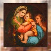Madonna van de fauteuil Raphael 1895 Raamsticker (Vel 2)