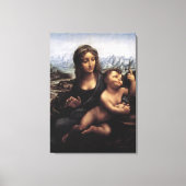 madonna van de garen, Leonardo Da Vinci Canvas Afdruk (Voorkant)