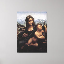 madonna van de garen, Leonardo Da Vinci Canvas Afdruk
