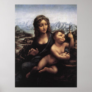 madonna van de garen, Leonardo Da Vinci Poster