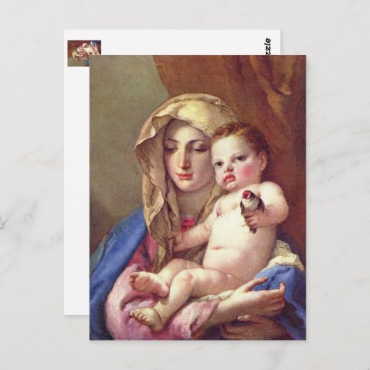 Madonna van de Goldfinch Briefkaart (Voorkant / Achterkant)