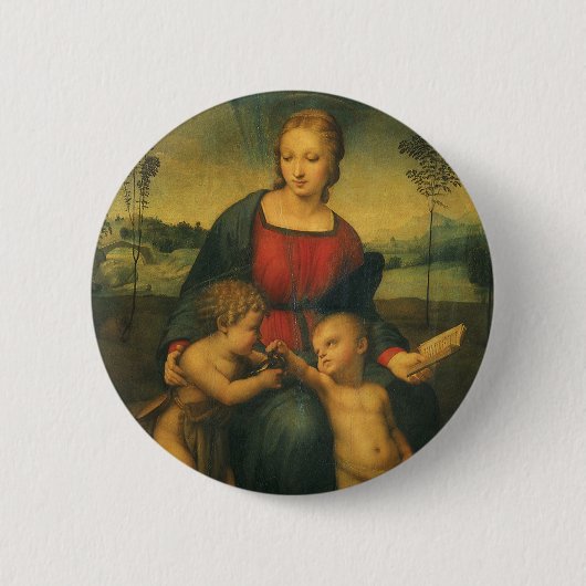 Madonna van de Goldfinch door Raphael Sanzio Ronde Button 5,7 Cm (Voorkant)
