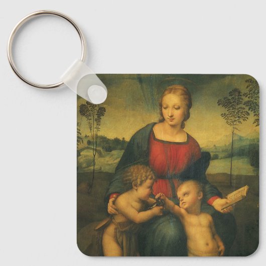 Madonna van de Goldfinch door Raphael Sanzio Sleutelhanger (Voorkant)