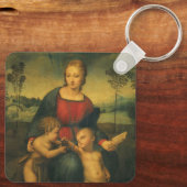 Madonna van de Goldfinch door Raphael Sanzio Sleutelhanger (Achterkant)