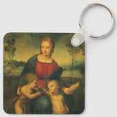 Madonna van de Goldfinch door Raphael Sanzio Sleutelhanger (Achterkant)