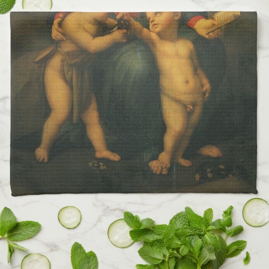 Madonna van de Goldfinch door Raphael Sanzio Theedoek (Gevouwen)