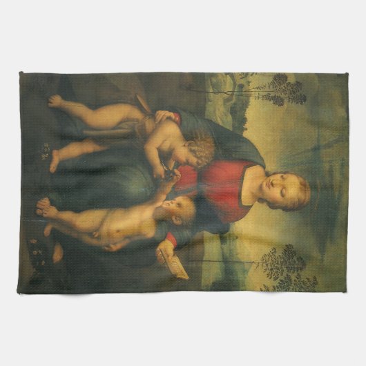 Madonna van de Goldfinch door Raphael Sanzio Theedoek (Horizontaal)