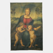 Madonna van de Goldfinch door Raphael Sanzio Theedoek (Verticaal)