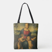 Madonna van de Goldfinch door Raphael Sanzio Tote Bag (Achterkant)