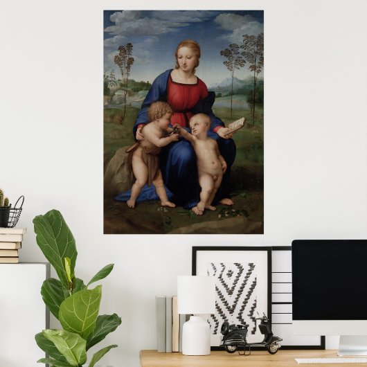 Madonna van de Goldfinch Raphael Sanzio Poster (Thuiskantoor)