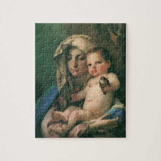 Madonna van de Goldfinch van Tiepolo, kunst Legpuzzel (Verticaal)