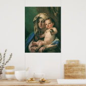 Madonna van de Goldfinch van Tiepolo,  kunst Poster (Keuken)