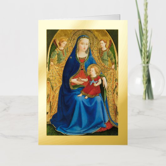 Madonna van de granaatappel folie wenskaart (Voorkant)