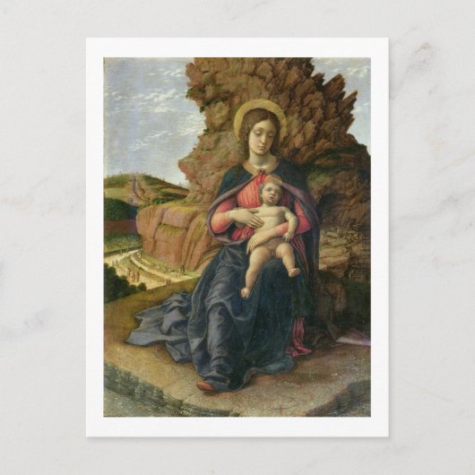 Madonna van de grot, 1488-90 (tempera op het panee briefkaart (Voorkant)