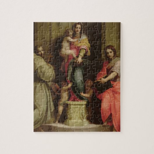 Madonna van de Harpies, 1517 (olie op het paneel) Legpuzzel (Verticaal)