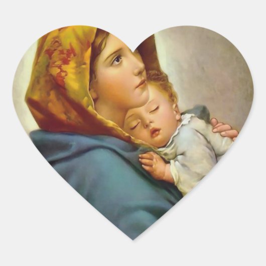 Madonna van de Heilige Maria Madonnina van de Stre Hart Sticker (Voorkant)