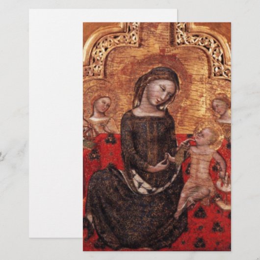 MADONNA VAN DE HUMILITEITSKerstmis Briefpapier (Voorkant / Achterkant)