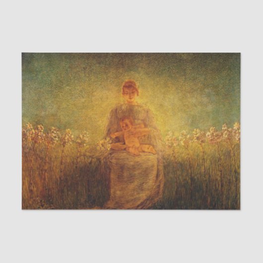 Madonna van de Lilies door Gaetano Previati Tissuepapier (Voorkant)