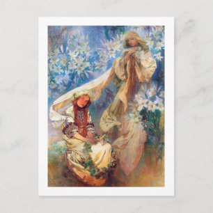 Madonna van de Lily, Mucha Briefkaart