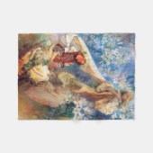 Madonna van de Lily, Mucha Fleece Deken (Voorkant (Horizontaal))