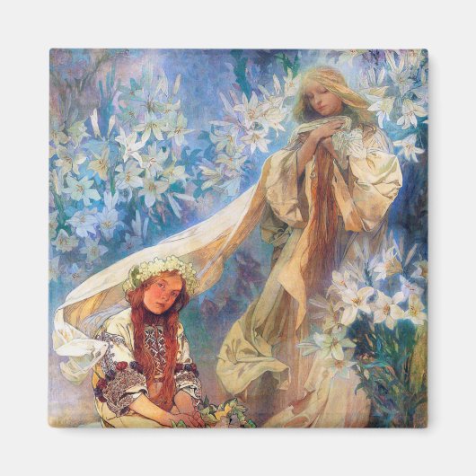 Madonna van de Lily, Mucha Magneet (Voorkant)