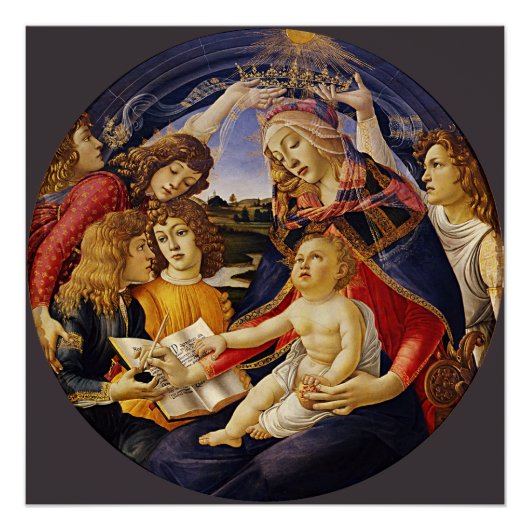Madonna van de Magnificat Botticelli Glossy Perfect Poster (Voorkant)