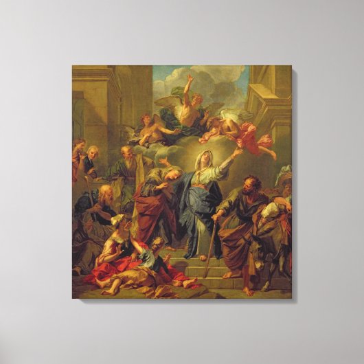 Madonna van de Magnificat Canvas Afdruk (Voorkant)