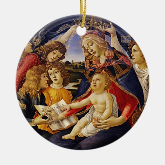Madonna van de Magnificat door Botticelli Keramisch Ornament (Voorkant)