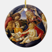 Madonna van de Magnificat door Botticelli Keramisch Ornament (Achterkant)
