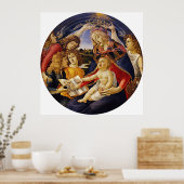 Madonna van de Magnificat door Botticelli Poster (Keuken)