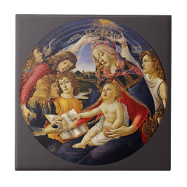 Madonna van de Magnificat door Botticelli Tegeltje