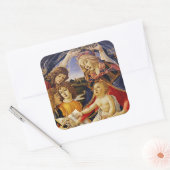 Madonna van de Magnificat door Botticelli Vierkante Sticker (Envelop)