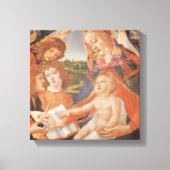 Madonna van de Magnificat door Sandro Botticelli Canvas Afdruk (Voorkant)