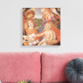 Madonna van de Magnificat door Sandro Botticelli Canvas Afdruk (Insitu (Woonkamer))