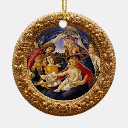 Madonna van de Magnificat door Sandro Botticelli Keramisch Ornament (Voorkant)
