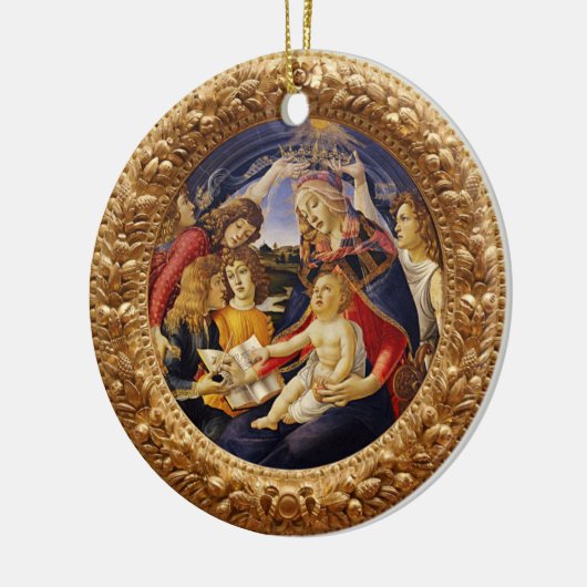 Madonna van de Magnificat door Sandro Botticelli Keramisch Ornament (Links)