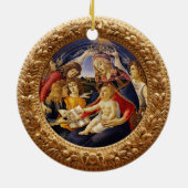 Madonna van de Magnificat door Sandro Botticelli Keramisch Ornament (Achterkant)