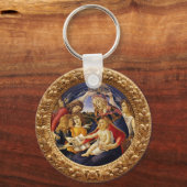 Madonna van de Magnificat door Sandro Botticelli Sleutelhanger (Voorkant)