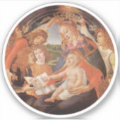 Madonna van de Magnificat door Sandro Botticelli Sticker (Voorkant)