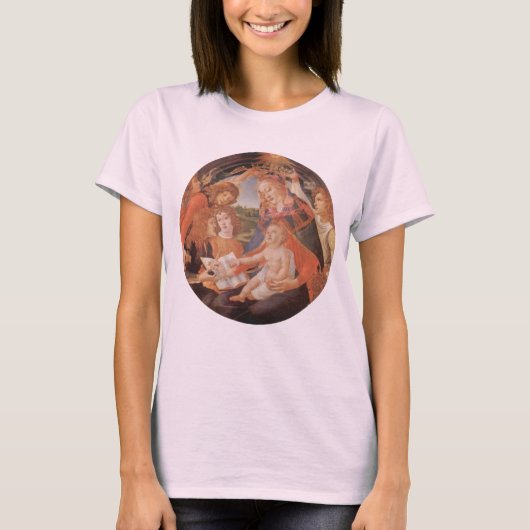 Madonna van de Magnificat door Sandro Botticelli T-shirt (Voorkant)
