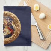 Madonna van de Magnificat door Sandro Botticelli Theedoek (Quarter Fold)